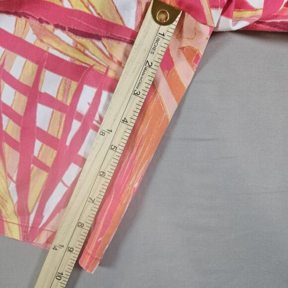 Lane Bryant Plus Size Multicolor Hawaiian Tropical Print Bermuda Shorts 16 - Picture 5 of 8